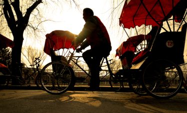 A rickshaw man in Beijing