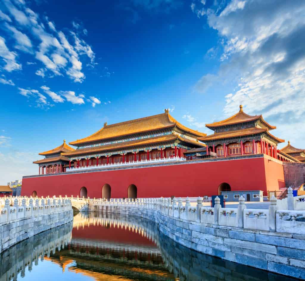 Moat in front of the Forbidden City in Beijing