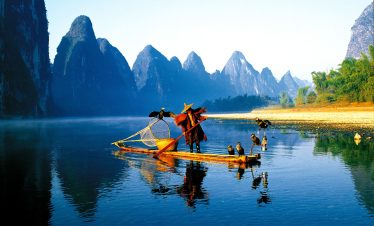 Fisherman on the Li River in Guilin