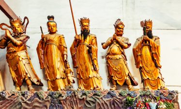 Ancient monks at Lingyin Temple, Hangzhou