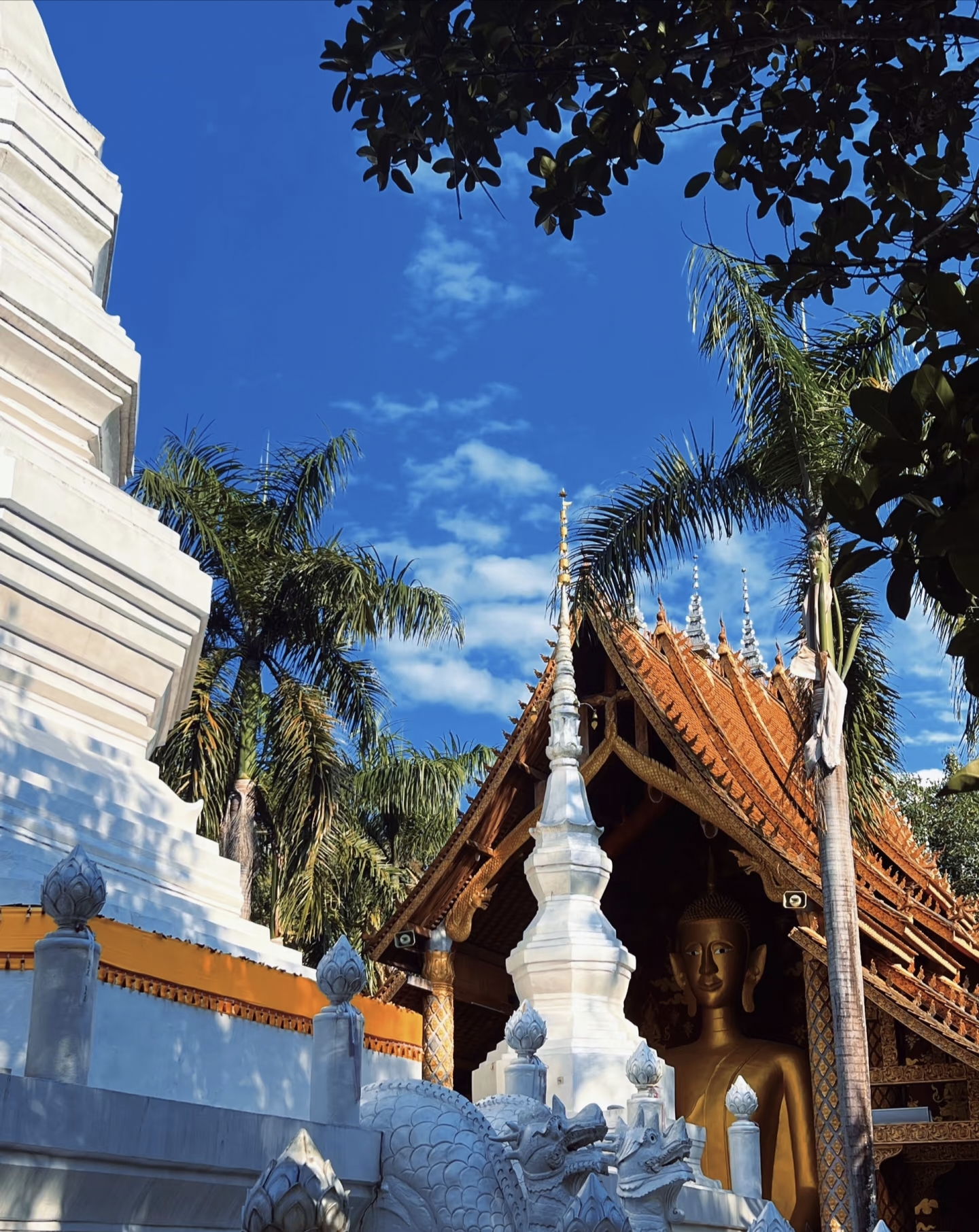 White architecture at Xishuangbanna Dai Ethnic Garden