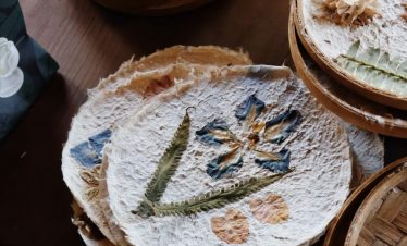 Traditional paper-making craft in Manyuan Village Xishuangbanna Yunnan