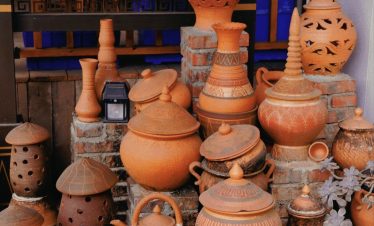 Traditional pottery making in Manyuan Village Xishuangbanna Yunnan