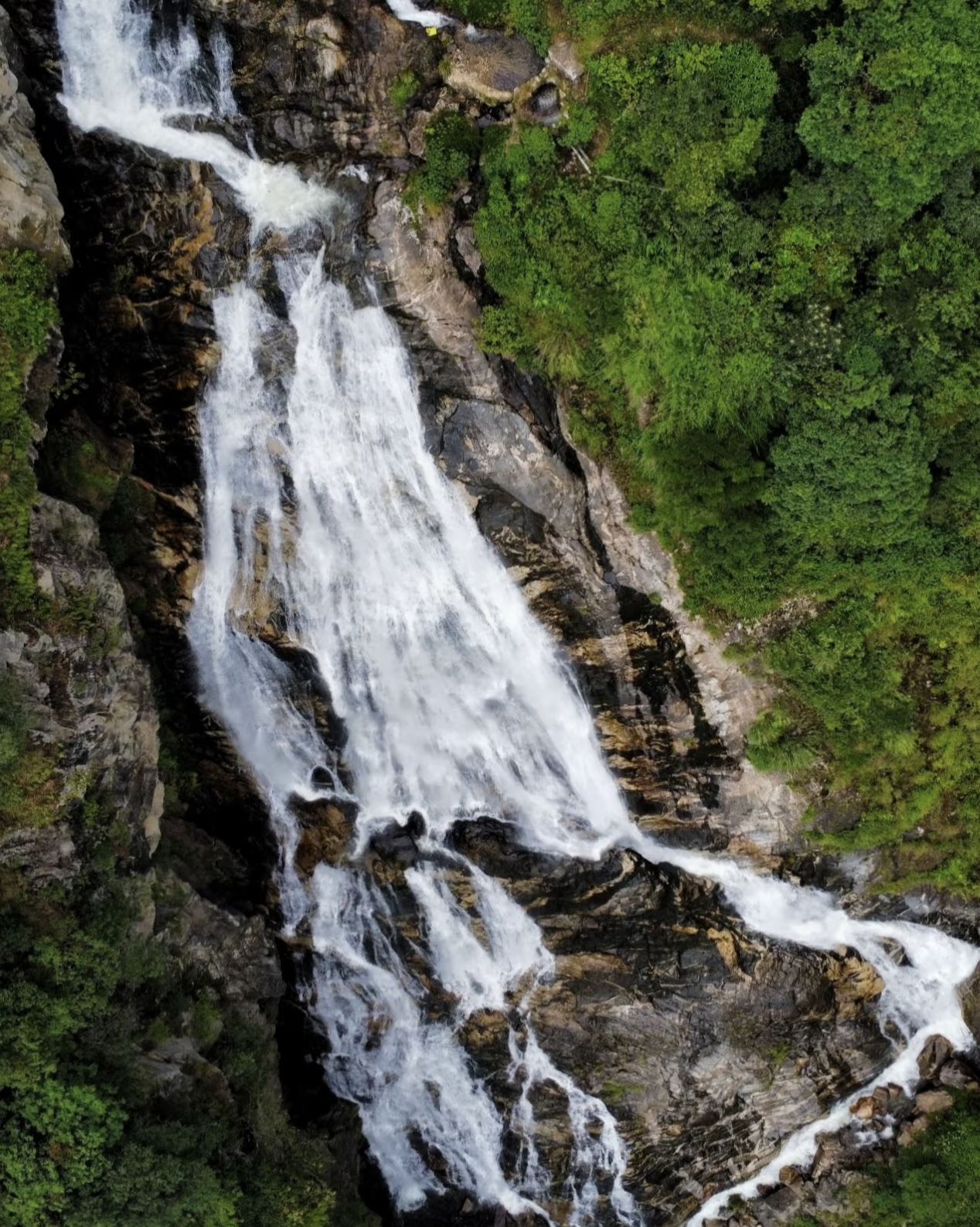 Nanen Waterfall cascading down in Ailao Mountain Yunnan