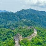 Mutianyu Great Wall winding through the mountains of Beijing, China, offering breathtaking views.