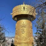 The world's largest prayer wheel in Shangri-La, Yunnan, China, used for Tibetan Buddhist rituals.