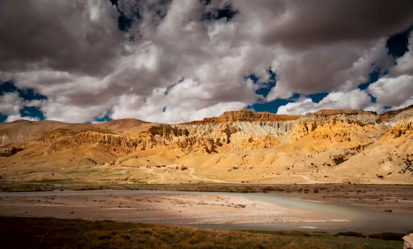 Qionglong Silver City illuminated by sunlight in Tibet