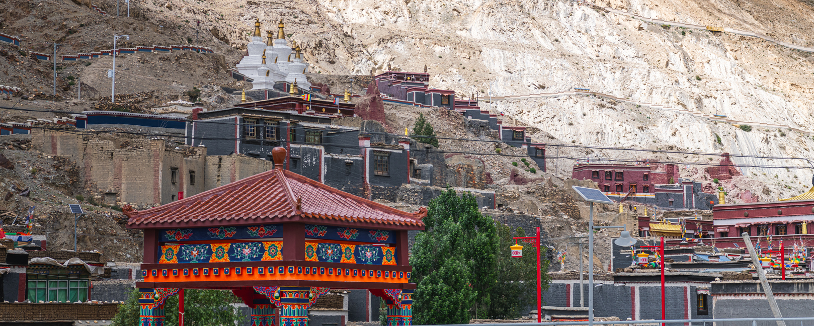Close-up view of Sakya Monastery in Tibet