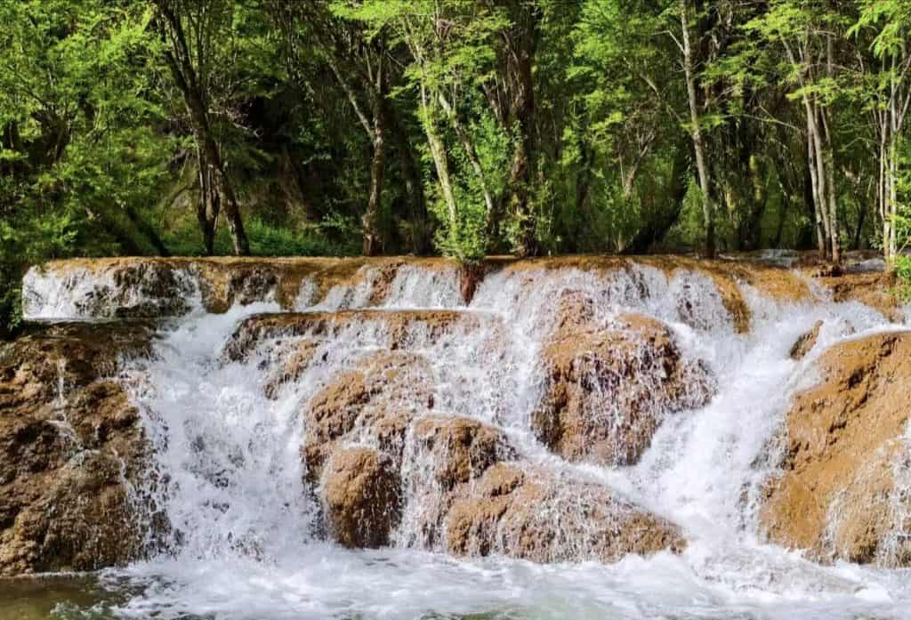 Zhaga Waterfall in Munigou Valley, also called “Little Jiuzhaigou,” in Songpan, Sichuan, China